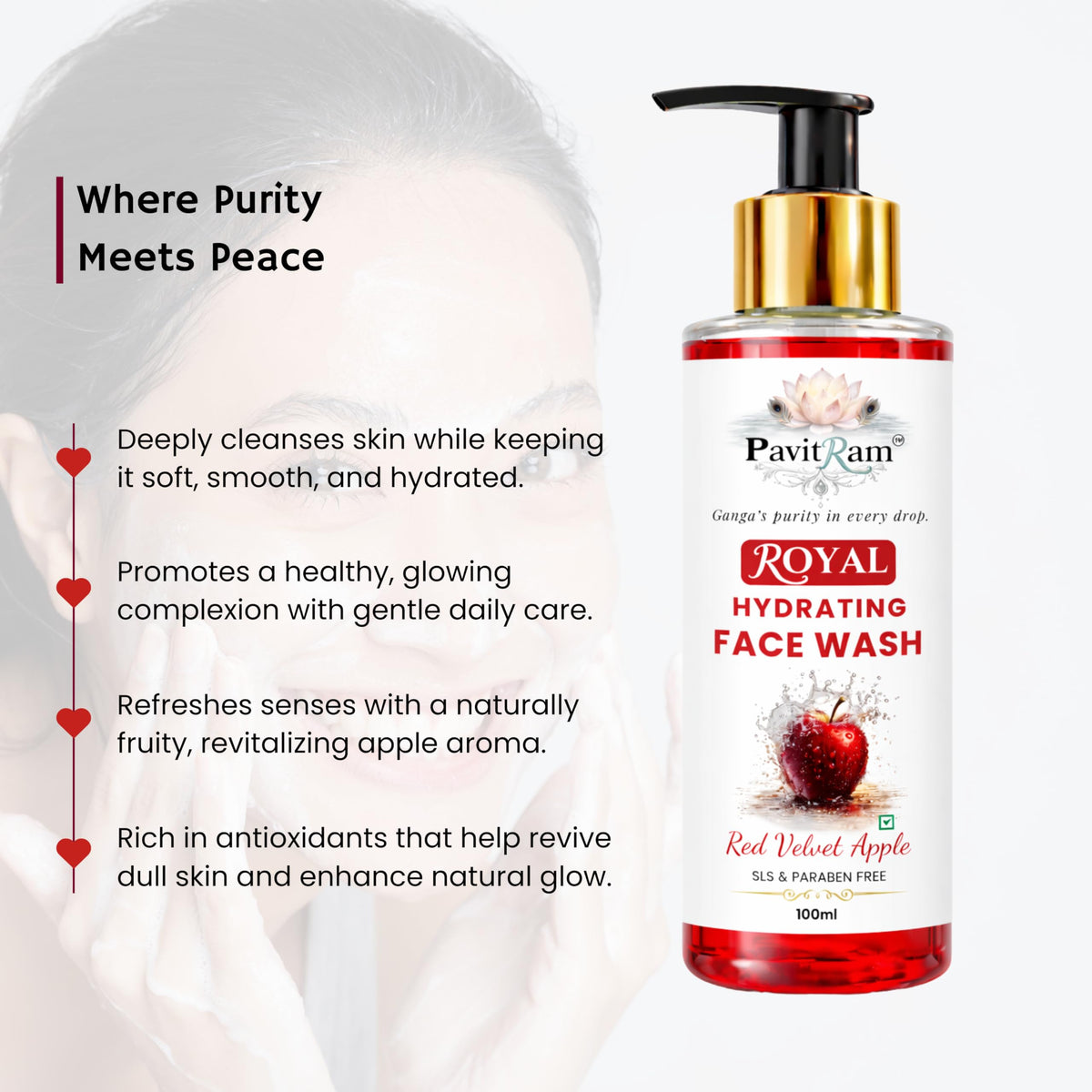 THE PAVITRAM Face Wash | Refreshing Daily Cleanser for Men & Women | Deep Cleansing & Oil Control | Fresh Formula for Soft & Skin