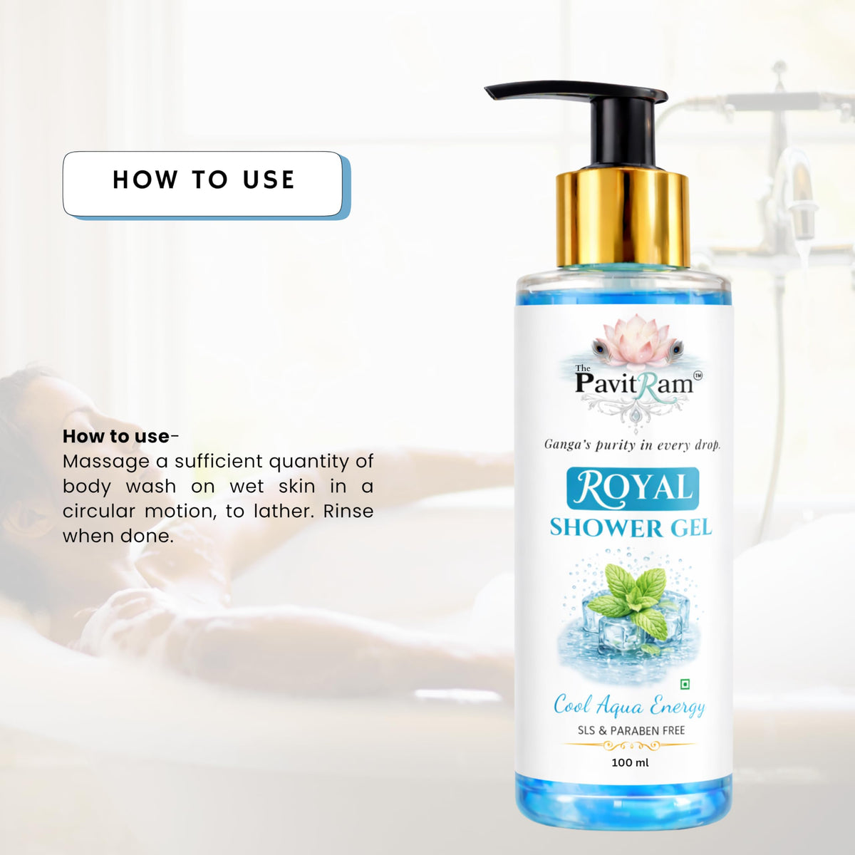 THE PAVITRAM Body Wash | Refreshing Shower Gel for Men & Women | SLS & Paraben Free | Long-Lasting Freshness