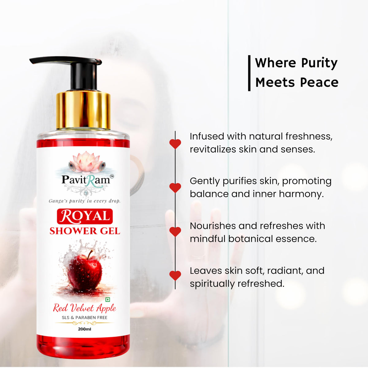 THE PAVITRAM Body Wash | Refreshing Shower Gel for Men & Women | SLS & Paraben Free | Long-Lasting Freshness