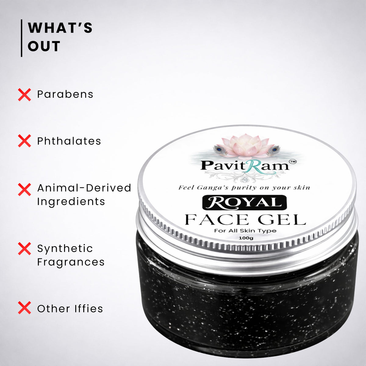 Face Gel for All Skin Types | Refreshing Hydration & Glow Care Black Face Gel - 100gm