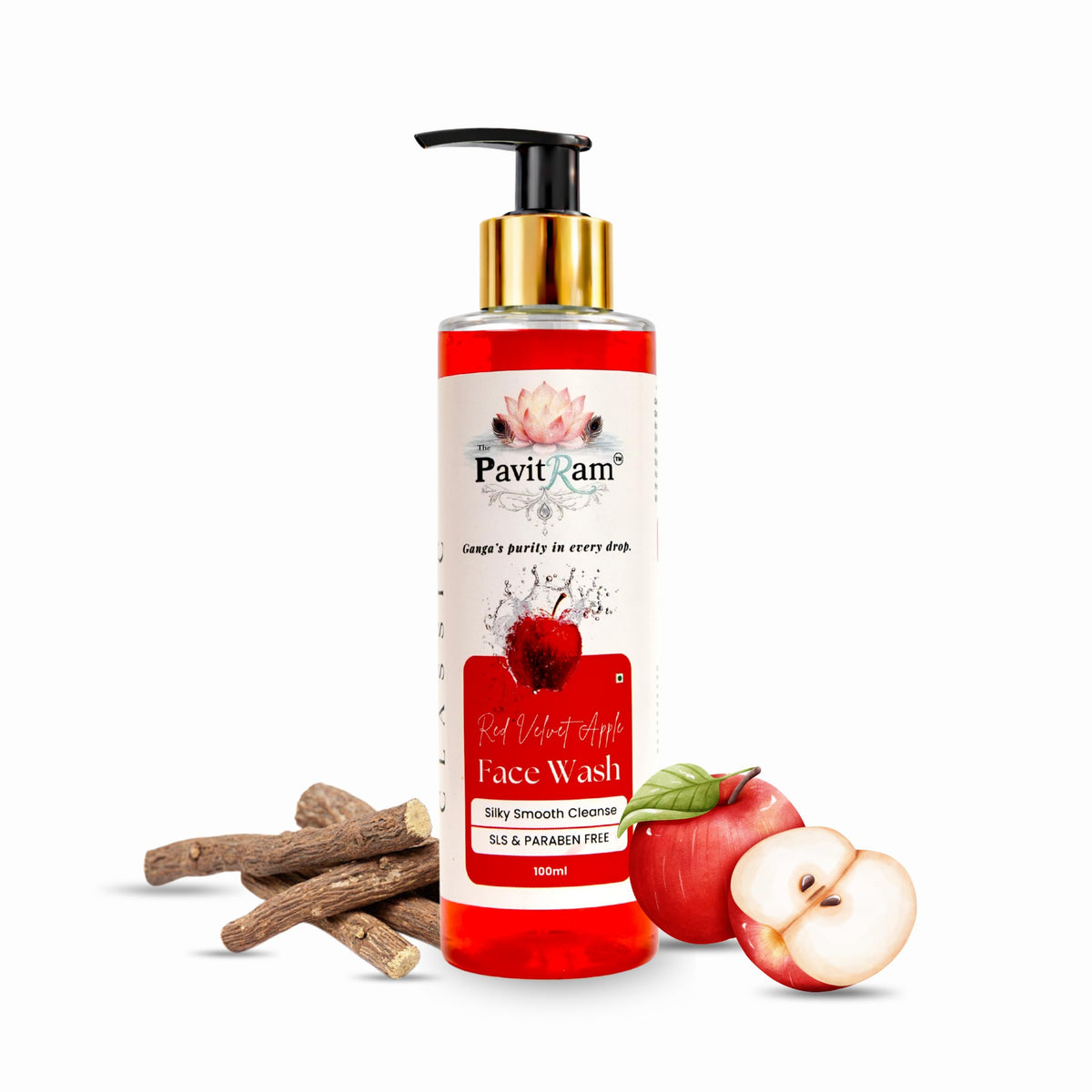 THE PAVITRAM Refresh Face Wash 100ml | Aqua Facial Cleanser | Cool Aqua Revive | Daily Face Wash for Men & Women | Refreshing Skin Care Cleanser