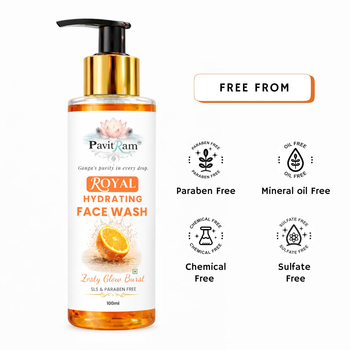 THE PAVITRAM Face Wash |Daily Cleanser for Men & Women | Deep Cleansing & Oil Control | Fresh Formula for Skin
