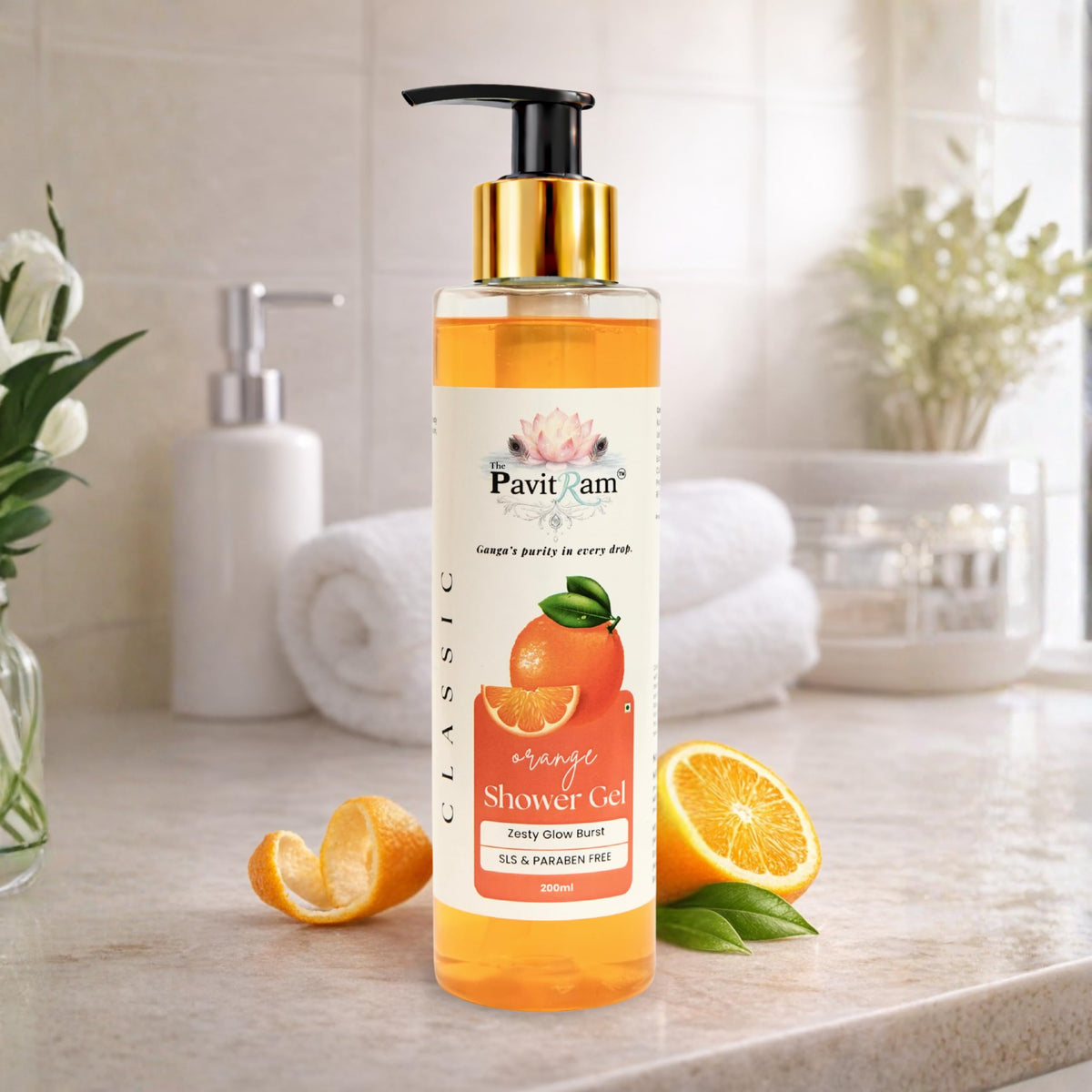 THE PAVITRAM Body Shower Gel | Refreshing Daily Body Cleanser for Men & Women | Bath Gel