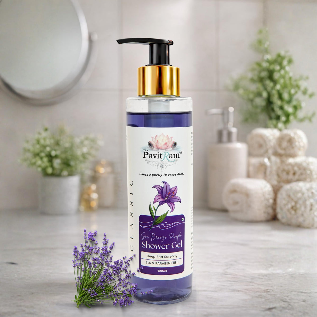 THE PAVITRAM Body Shower Gel | Refreshing Daily Body Cleanser for Men & Women | Bath Gel