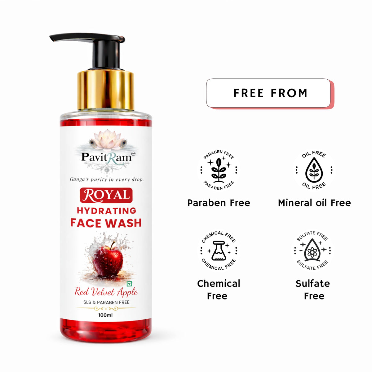 THE PAVITRAM Face Wash |Daily Cleanser for Men & Women | Deep Cleansing & Oil Control | Fresh Formula for Soft & Skin