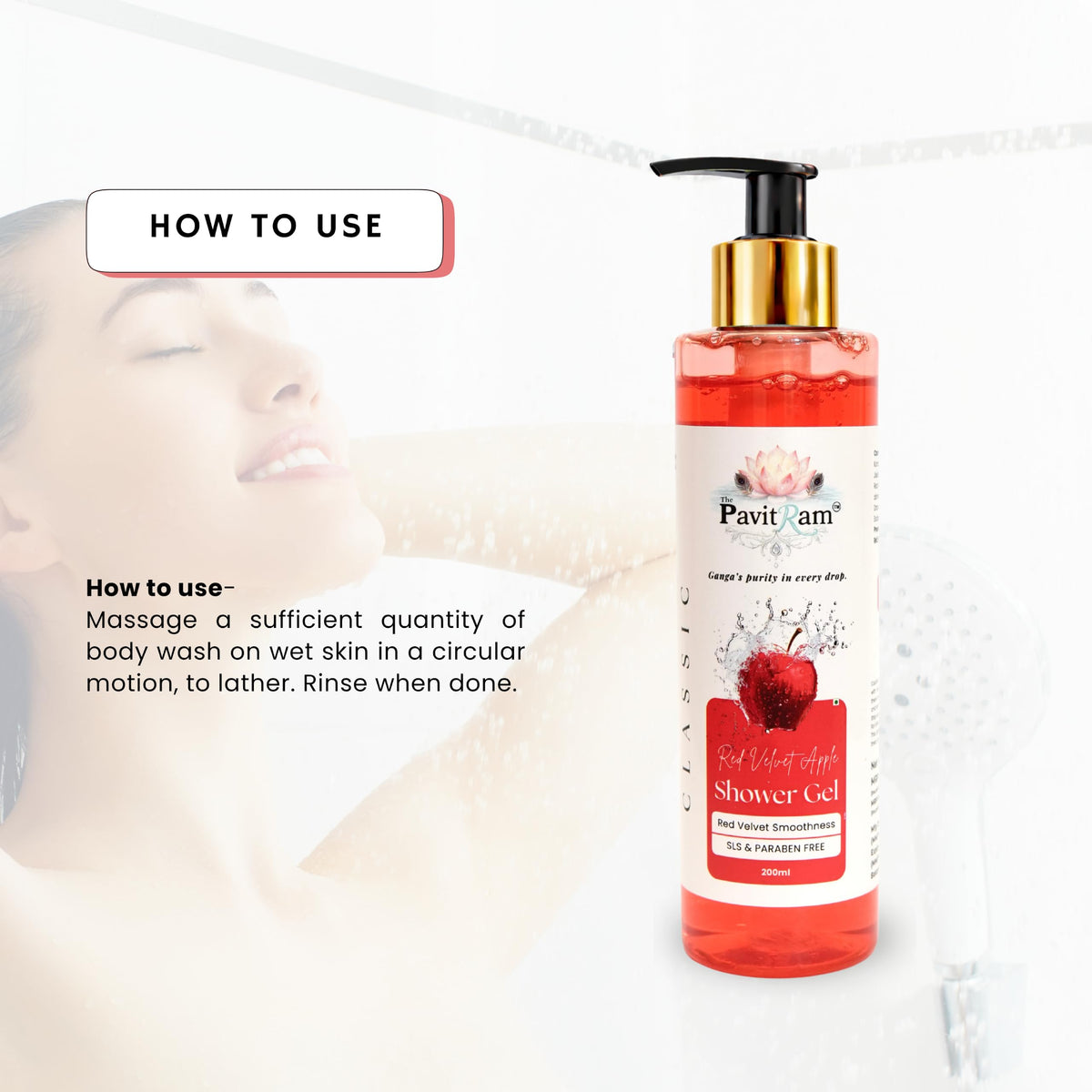 THE PAVITRAM Body Shower Gel | Refreshing Daily Body Cleanser for Men & Women | Bath Gel