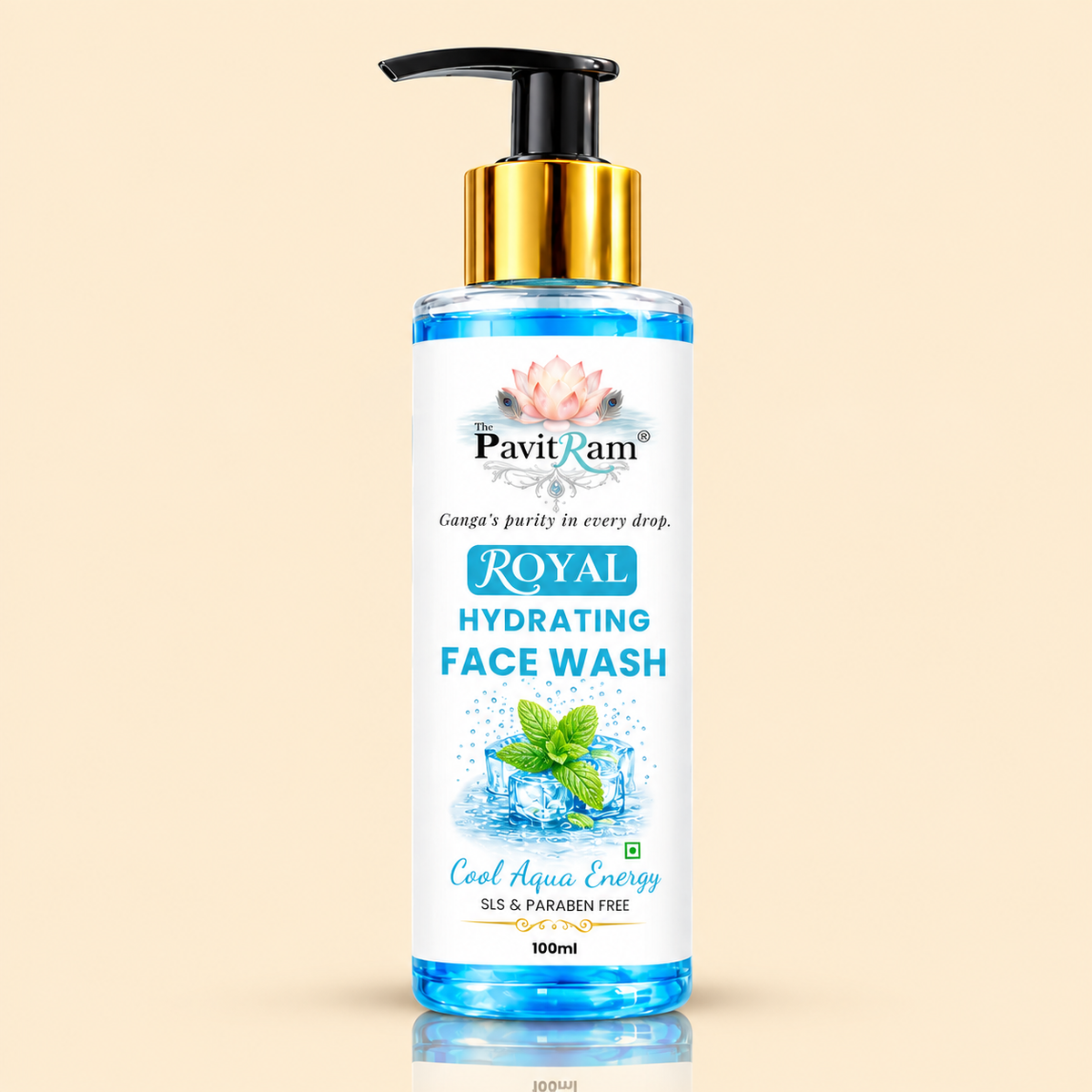 THE PAVITRAM Pure Herb Breeze Face Wash 100ml| Herbal Refreshing Daily Cleanser | Deep Cleansing & Oil Control Formula for Men & Women | Soft Fresh Healthy Skin