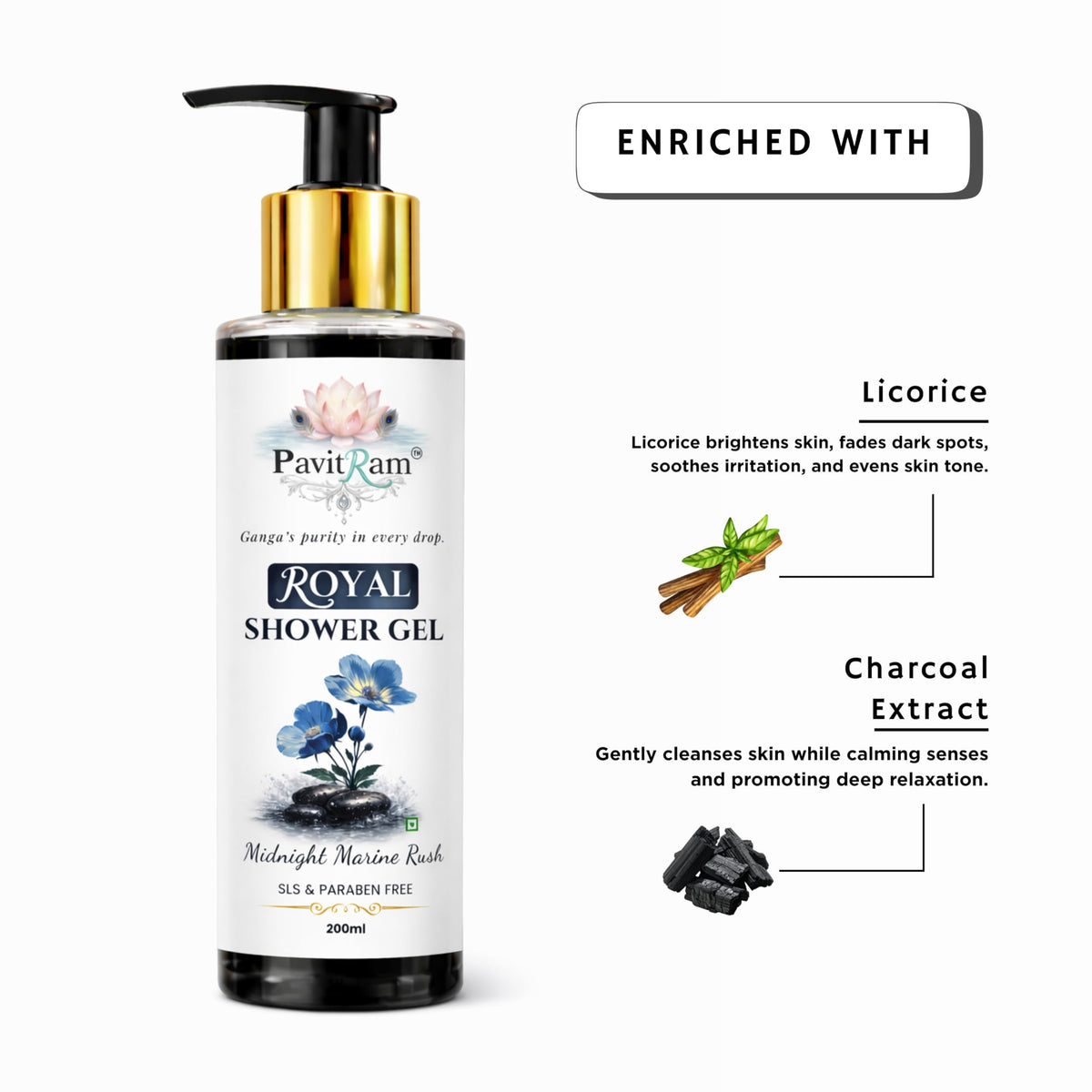 THE PAVITRAM Body Wash | Refreshing Shower Gel for Men & Women | SLS & Paraben Free | Long-Lasting Freshness