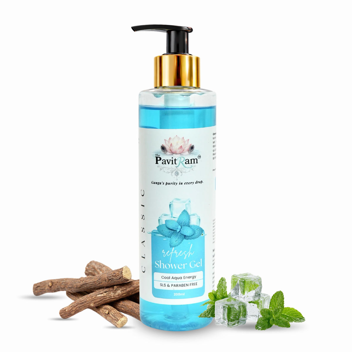 THE PAVITRAM Body Shower Gel | Refreshing Daily Body Cleanser for Men & Women | Bath Gel
