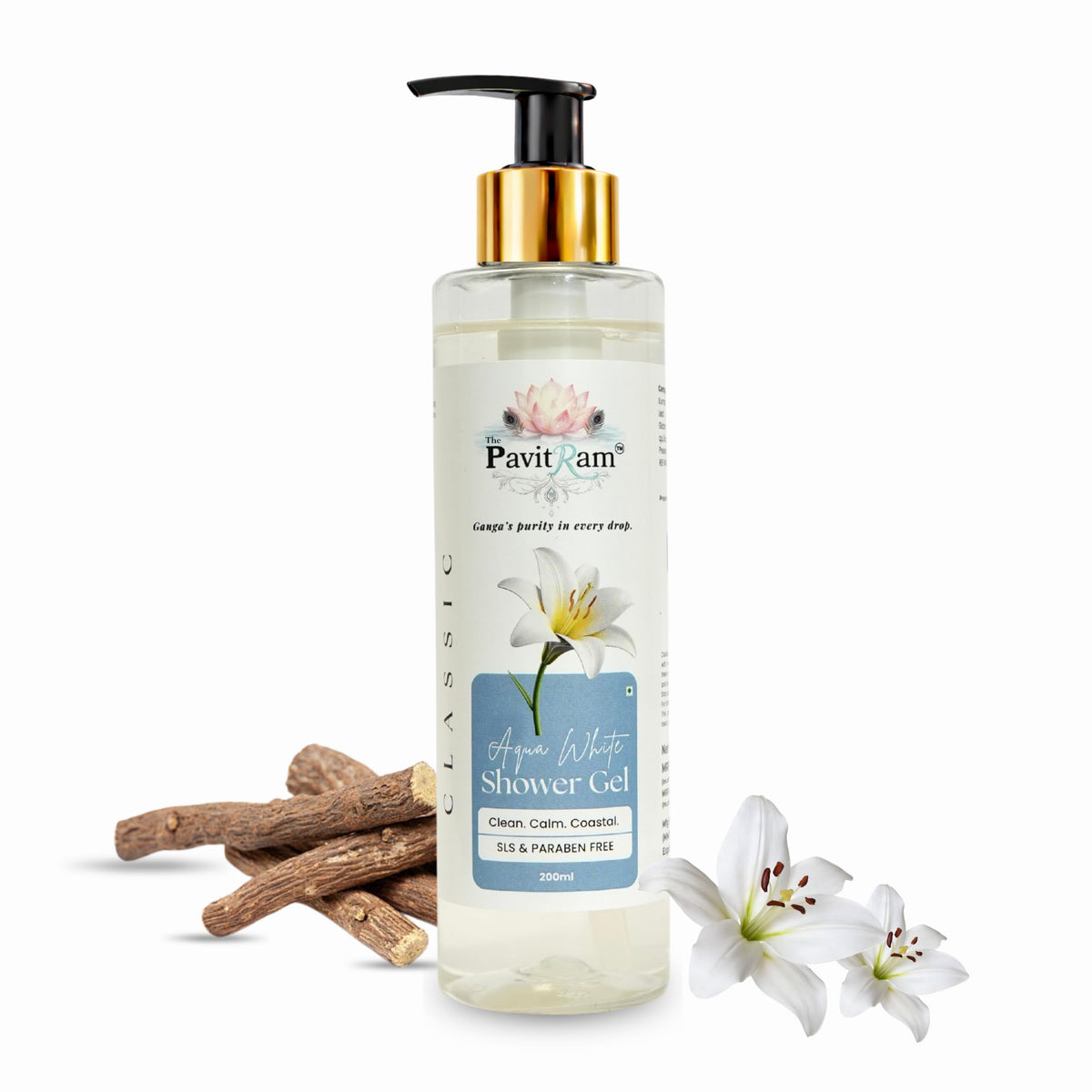 THE PAVITRAM Body Shower Gel | Refreshing Daily Body Cleanser for Men & Women | Bath Gel