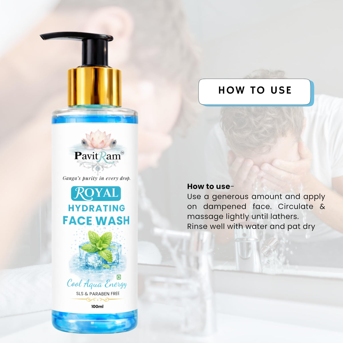 THE PAVITRAM Face Wash |Daily Cleanser for Men & Women | Deep Cleansing & Oil Control | Fresh Formula for Skin
