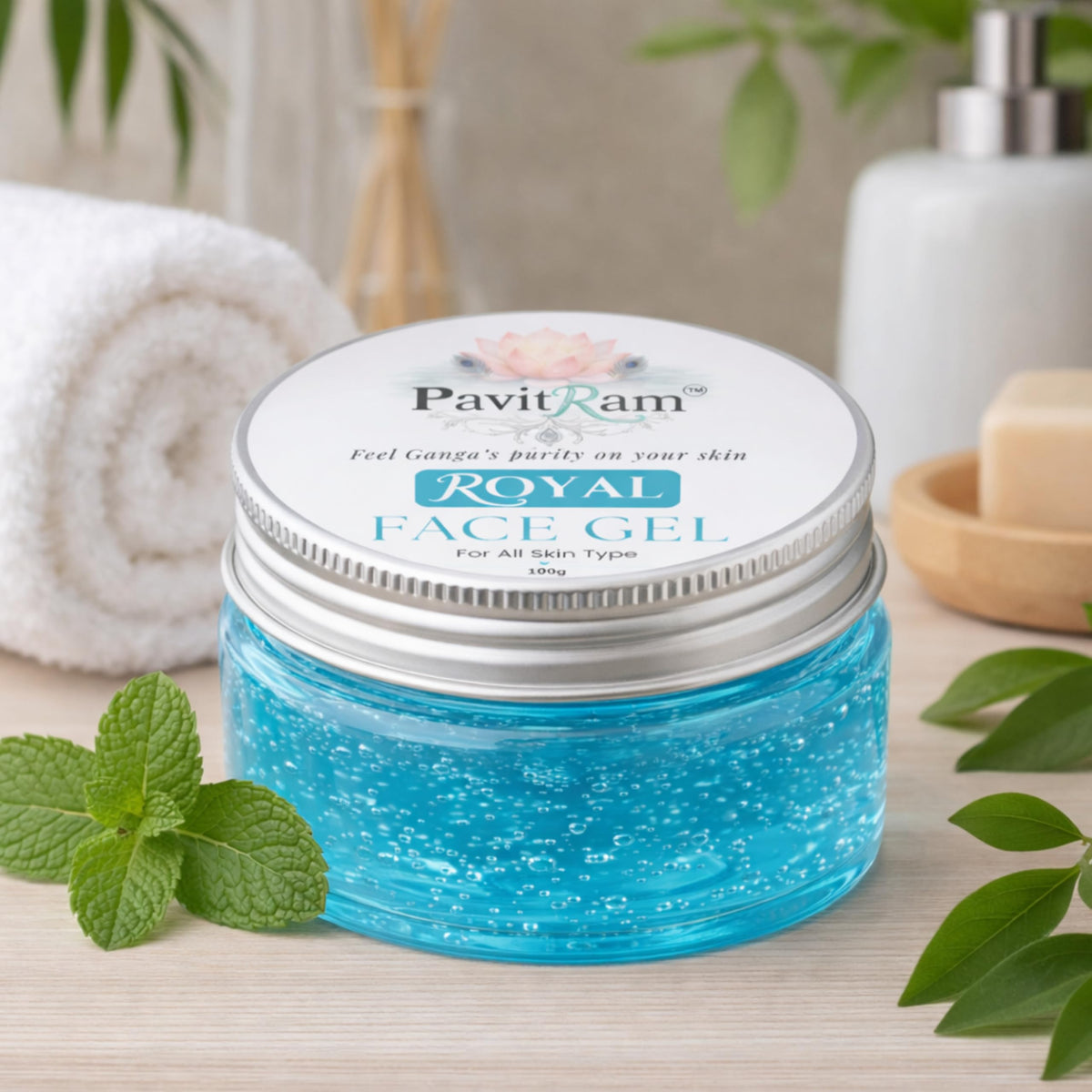THE PAVITRAM Face Gel for All Skin Types | Hydrating Face Gel for Soft, Fresh & Glowing Skin | Daily Skin Care Gel | 100g