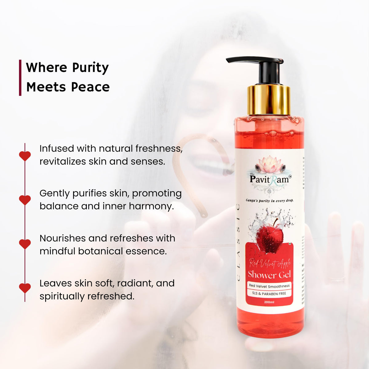 THE PAVITRAM Body Shower Gel | Refreshing Daily Body Cleanser for Men & Women | Bath Gel