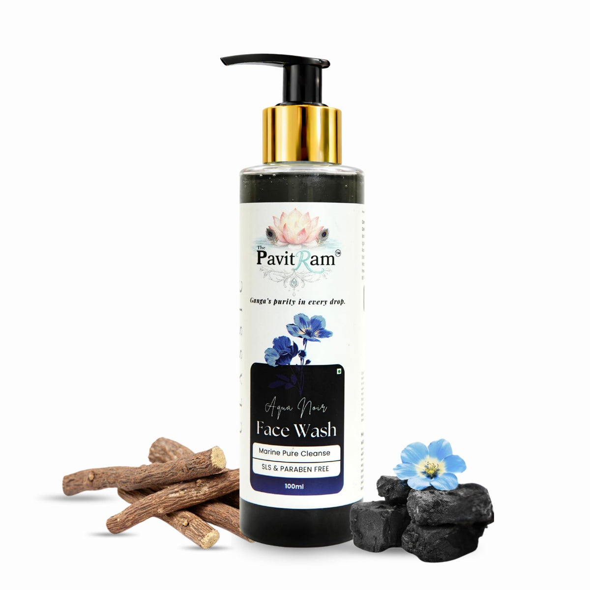 THE PAVITRAM Refresh Face Wash 100ml | Aqua Facial Cleanser | Cool Aqua Revive | Daily Face Wash for Men & Women | Refreshing Skin Care Cleanser
