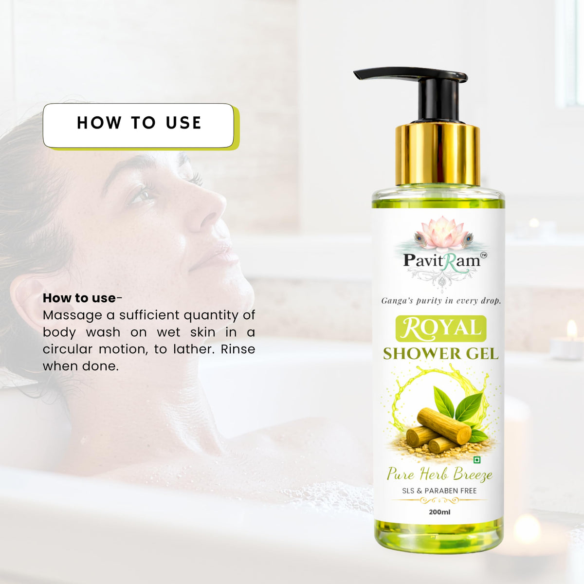 THE PAVITRAM Body Wash |Shower Gel for Men & Women |Long-Lasting Freshness Body Wash
