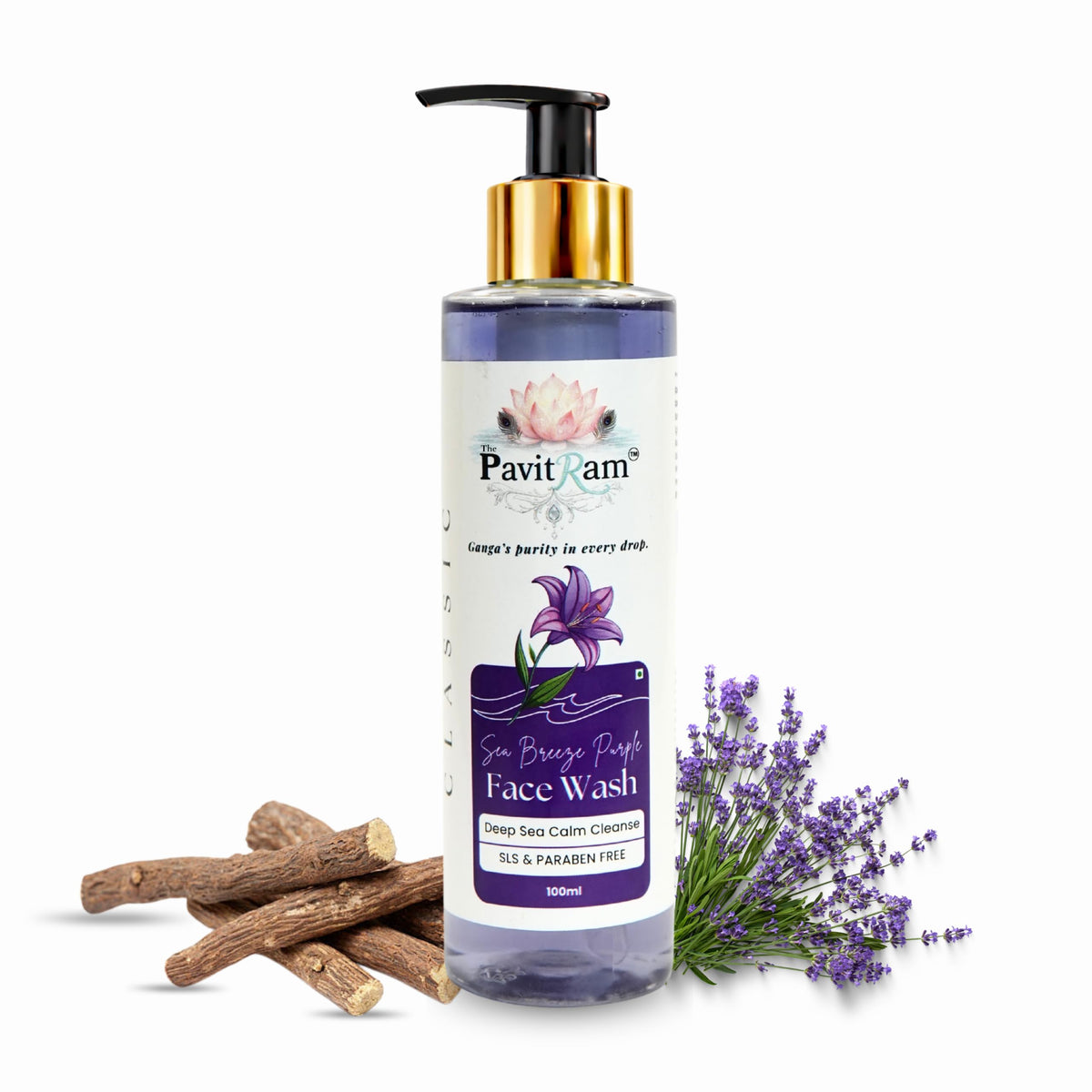 THE PAVITRAM Refresh Face Wash 100ml | Aqua Facial Cleanser | Cool Aqua Revive | Daily Face Wash for Men & Women | Refreshing Skin Care Cleanser