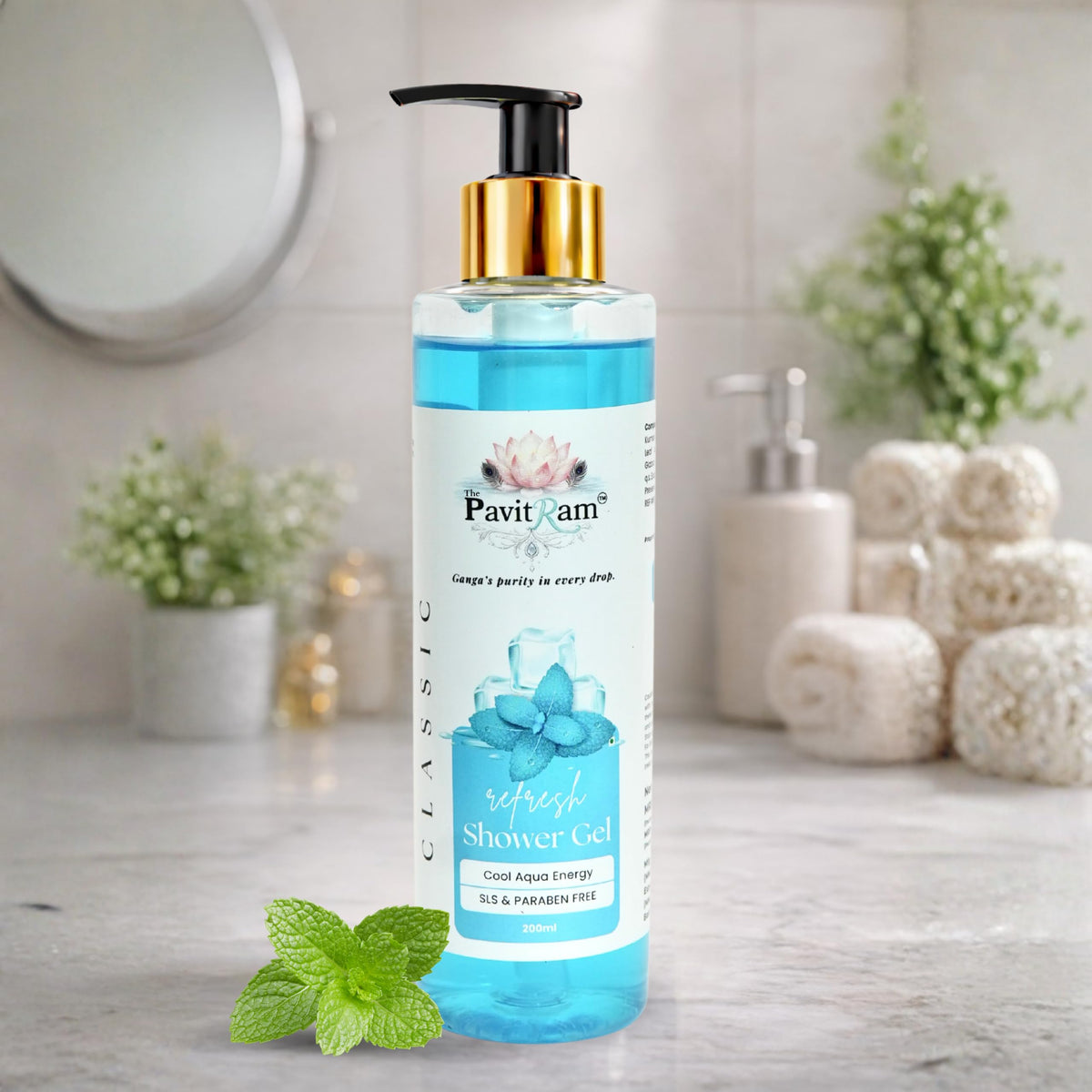 THE PAVITRAM Body Shower Gel | Refreshing Daily Body Cleanser for Men & Women | Bath Gel