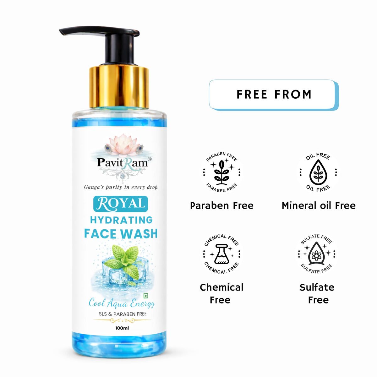 THE PAVITRAM Face Wash |Daily Cleanser for Men & Women | Deep Cleansing & Oil Control | Fresh Formula for Soft & Skin