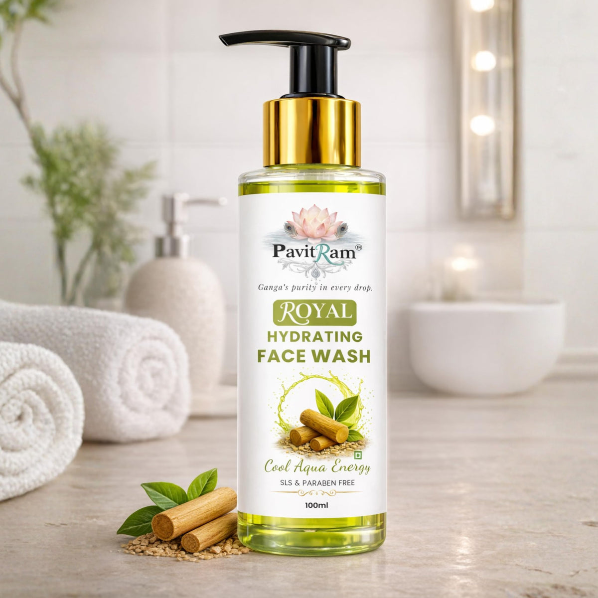 THE PAVITRAM Face Wash | Refreshing Daily Cleanser for Men & Women | Deep Cleansing & Oil Control | Fresh Formula for Soft & Skin