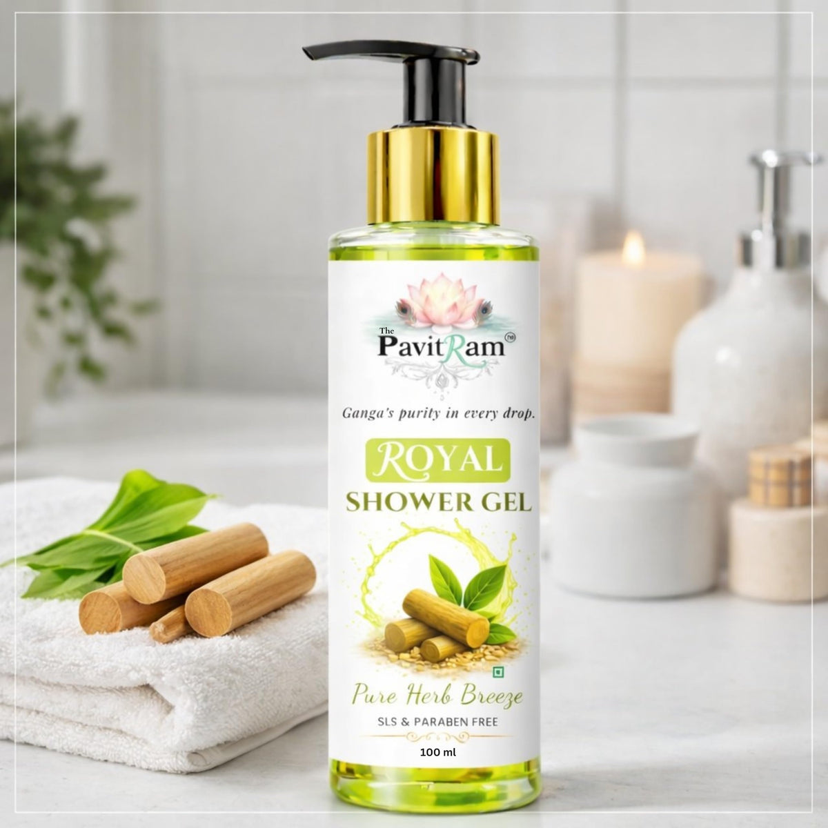 THE PAVITRAM Body Wash | Refreshing Shower Gel for Men & Women | SLS & Paraben Free | Long-Lasting Freshness