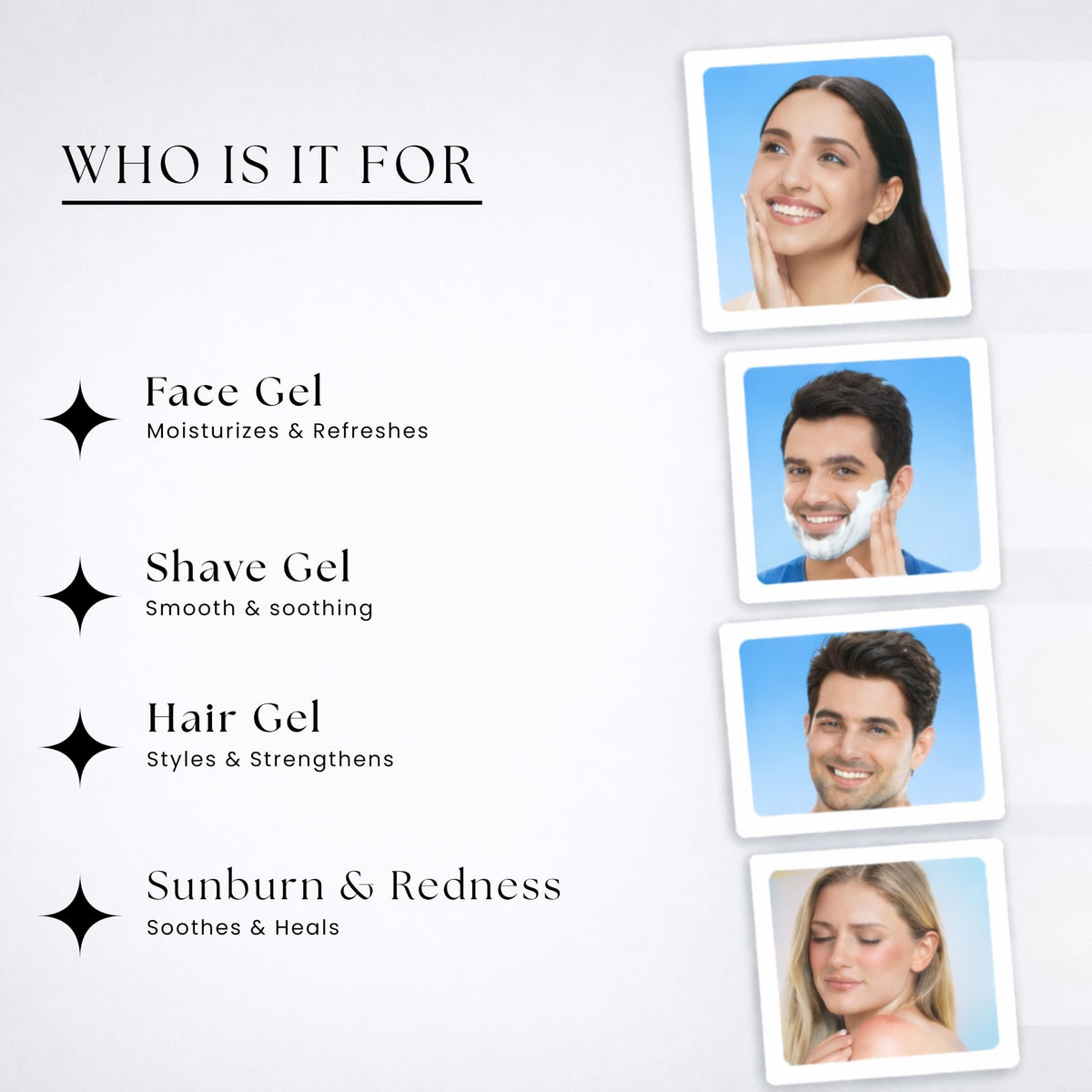 Face Gel for All Skin Types | Refreshing Hydration & Glow Care Black Face Gel - 100gm