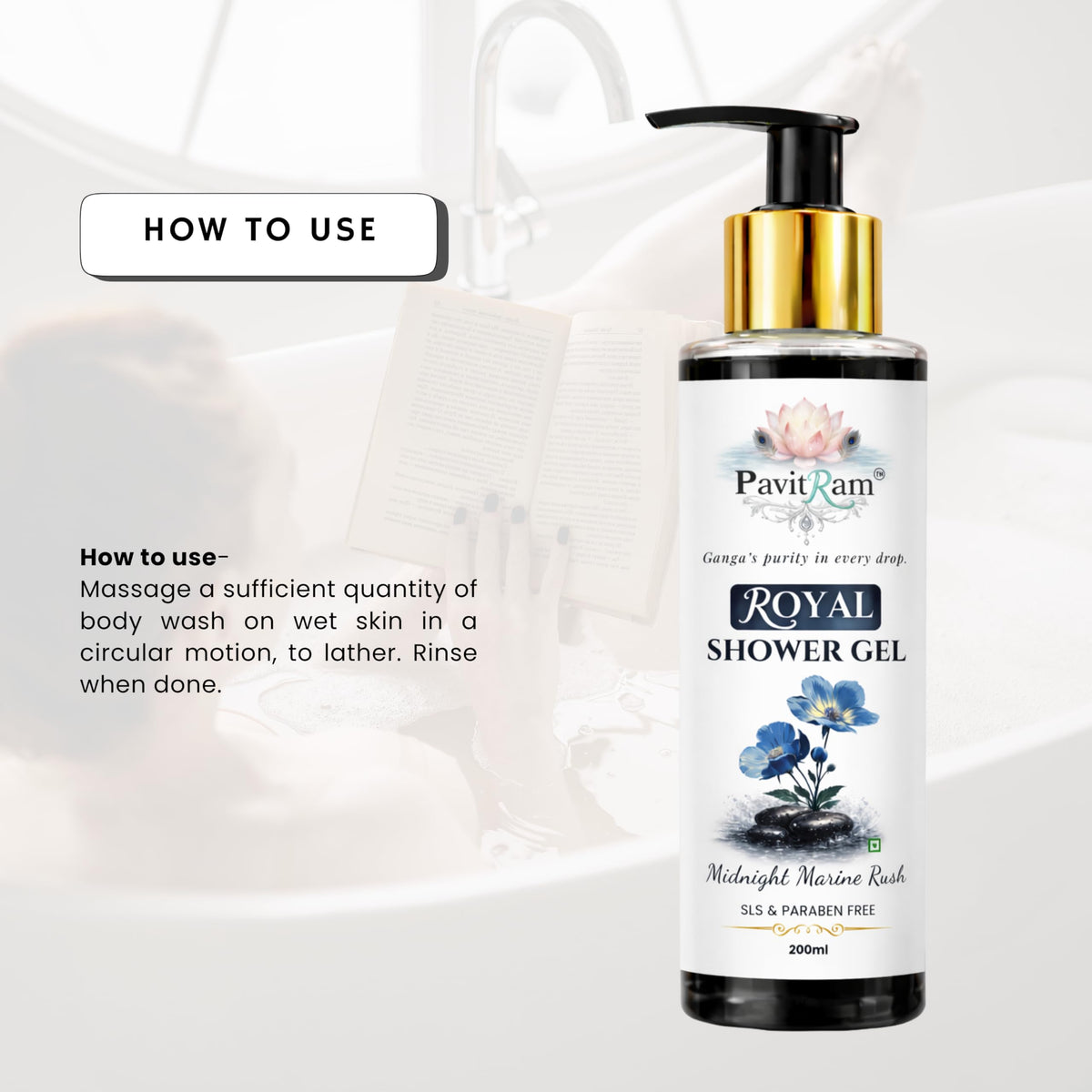 THE PAVITRAM Body Wash | Refreshing Shower Gel for Men & Women | SLS & Paraben Free | Long-Lasting Freshness