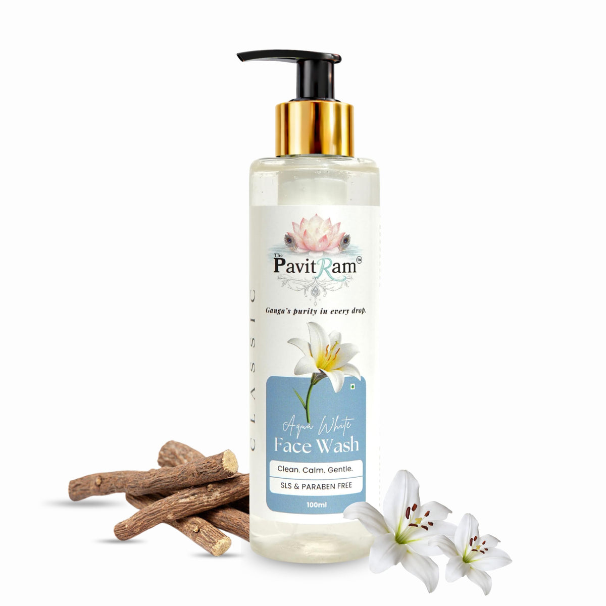 THE PAVITRAM Refresh Face Wash 100ml | Aqua Facial Cleanser | Cool Aqua Revive | Daily Face Wash for Men & Women | Refreshing Skin Care Cleanser