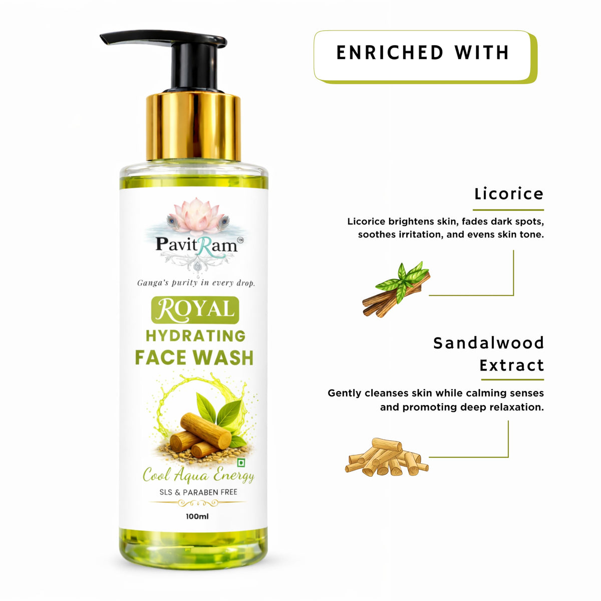 THE PAVITRAM Face Wash | Refreshing Daily Cleanser for Men & Women | Deep Cleansing & Oil Control | Fresh Formula for Soft & Skin