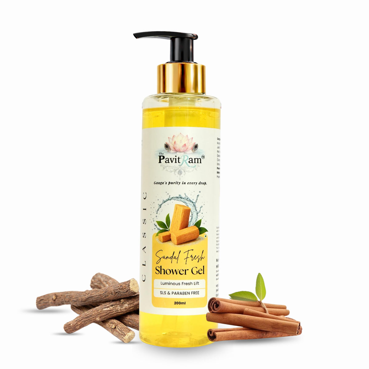 THE PAVITRAM Body Shower Gel | Refreshing Daily Body Cleanser for Men & Women | Bath Gel