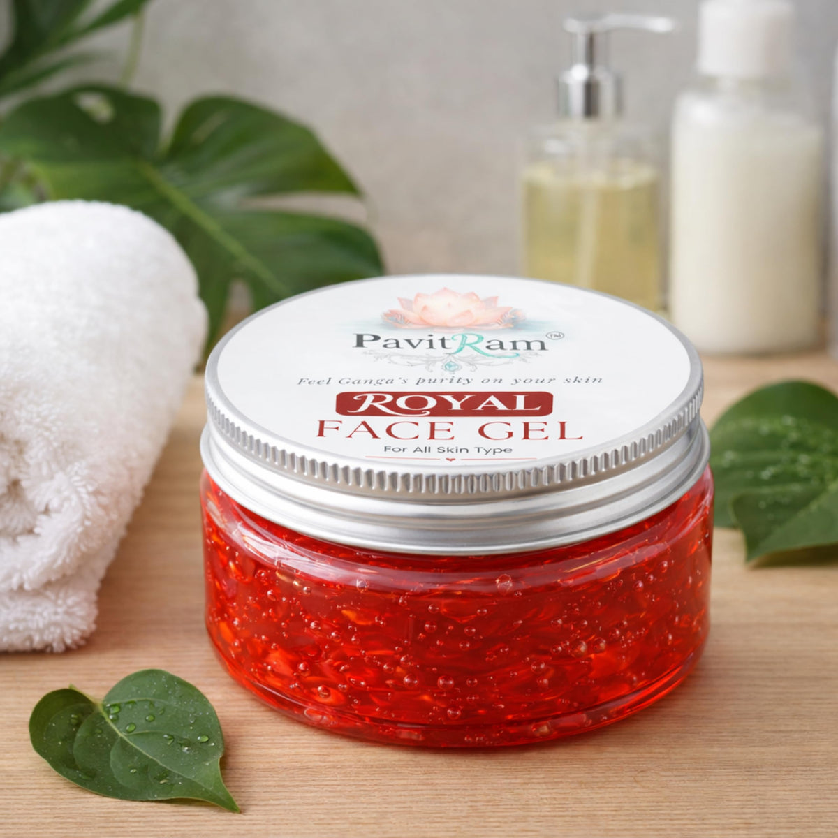 THE PAVITRAM Face Gel for All Skin Types | Hydrating Face Gel for Soft, Fresh & Glowing Skin | Lightweight Non-Greasy Moisturizer | Daily Skin Care Gel | 100g