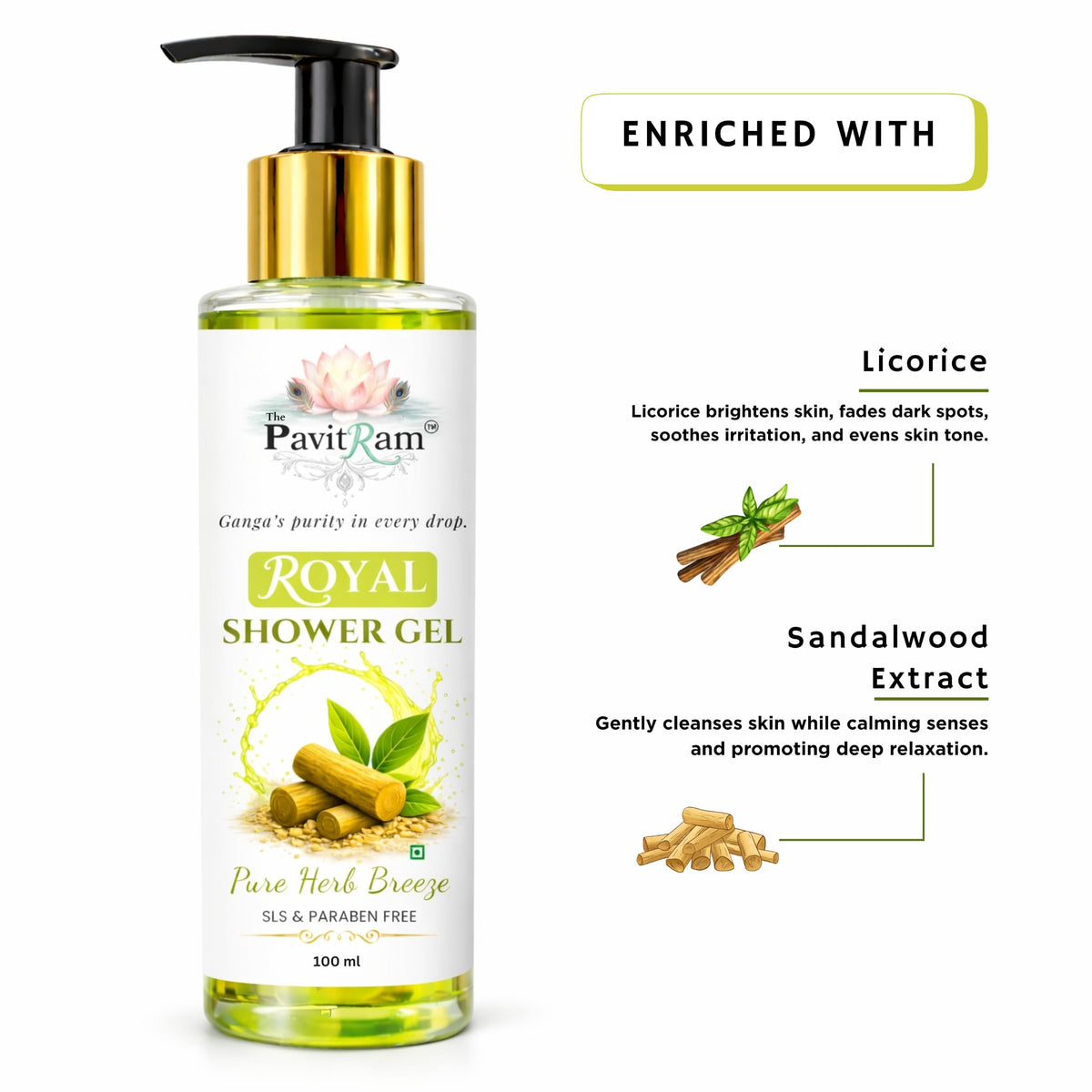 THE PAVITRAM Body Wash | Refreshing Shower Gel for Men & Women |Long-Lasting Freshness Body Wash
